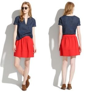 Madewell red ponte mini skirt!
